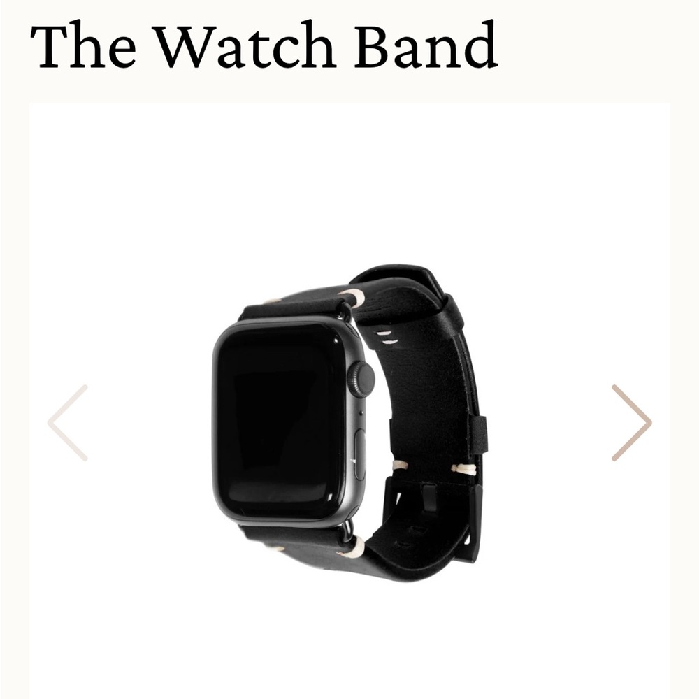 Andar Black Leather Watch Band with leather cleaner